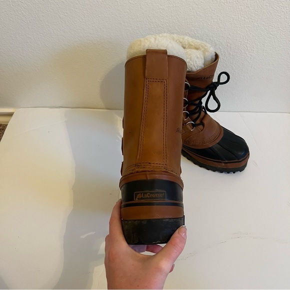 Lacrosse Womens Insulated Leather Rubber Steel Shank Boots - Picture 12 of 13